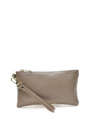 Pochette Elsa in pelle naturale tortora