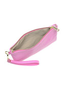 Pochette Elsa in pelle naturale fucsia