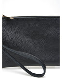 Pochette Elsa in vera pelle nera