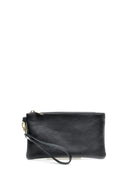 Pochette Elsa in vera pelle nera