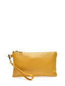 Pochette Elsa in pelle naturale senape