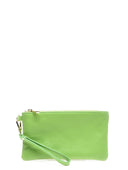 Pochette Elsa in vera pelle Verde