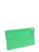 Pochette Elsa verde scuro in vera pelle