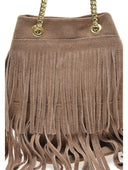 Borsa a tracolla Theresa in pelle naturale color tortora