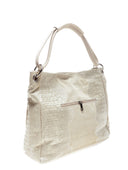 Borsa a mano Marani, vera pelle beige