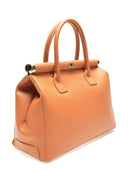Borsa a mano Yuki in vera pelle Cognac