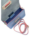 Marsupio Greta azzurro in vera pelle