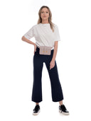 Marsupio Greta rosa in vera pelle