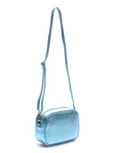 Borsa a tracolla Elena, vera pelle azzurra