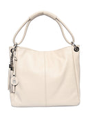 Borse Borsa con manico Katarina beige in vera pelle