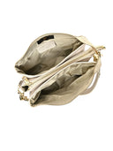 Borsa a tracolla Fabiola beige in vera pelle