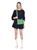 Borse Borsa a tracolla Fabiola in pelle naturale Verde