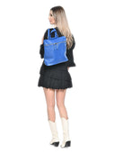 Zaino Malina in vera pelle Blu elettrico