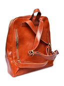Zaino Anna Luchini Francine in pelle naturale timbro Cognac