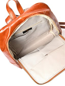 Zaino Anna Luchini Francine in pelle naturale timbro Cognac