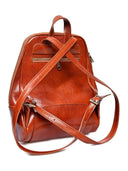 Borse zaino Alice, vera pelle color cognac