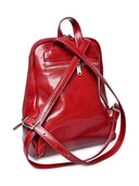 Zaino Alice in vera pelle rosso