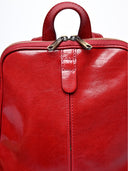 Zaino Alice in vera pelle rosso