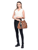 Borse Borsa a mano Sora in pelle naturale color cognac