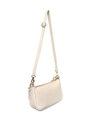 Borsa a mano Mimi beige in vera pelle