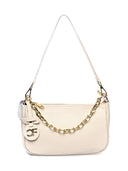 Borsa a mano Mimi beige in vera pelle