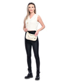 Borsa a mano Mimi beige in vera pelle