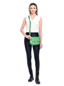 Borse Borsa a tracolla Nara in vera pelle Verde