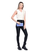 Borsa a tracolla Naya, vera pelle viola