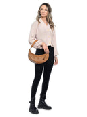 Borsa a mano Maximiliane cognac in vera pelle