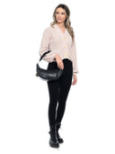Borsa a mano Maximiliane in vera pelle nera