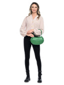 Isabella Rhea Geanta de mana Ica piele naturala verde