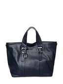 Borsa a mano Ema blu scuro in vera pelle