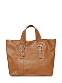 Borsa a mano Ema in pelle naturale cognac
