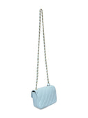 Borsa a tracolla Milena celeste in vera pelle