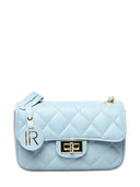 Borsa a tracolla Milena celeste in vera pelle