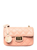 Borsa a tracolla Milena rosa in vera pelle