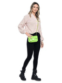 Borsa a tracolla Milena in vera pelle Verde