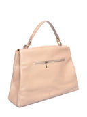 Borsa a mano Helene in vera pelle color talpa