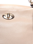 Borsa a mano Helene in vera pelle color talpa