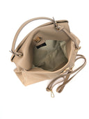 Borsa a mano Helene in vera pelle color talpa