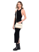 Borsa a mano Sofia beige in vera pelle