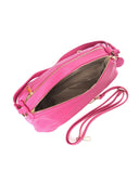 Borsa a tracolla Felicity in pelle naturale fucsia