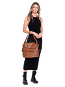 Borse Borsa a tracolla Iraida in pelle naturale color cognac