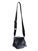 Borsa a tracolla Hana in vera pelle Nera