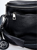 Borsa a tracolla Hana in vera pelle Nera