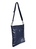Borsa a tracolla Cleo blu scuro in vera pelle