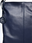 Borsa a tracolla Cleo blu scuro in vera pelle