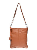 Borsa a tracolla Cleo cognac in vera pelle