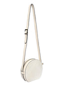 Borsa a tracolla Raphaelle beige in vera pelle