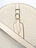 Borsa a tracolla Raphaelle beige in vera pelle